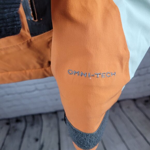 Columbia Orange Omni Tech Titanium Interchange Waterproof Full Zip Jacket Medium - Picture 16 of 16